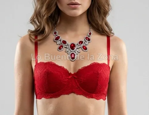 Collar de plata y rubí